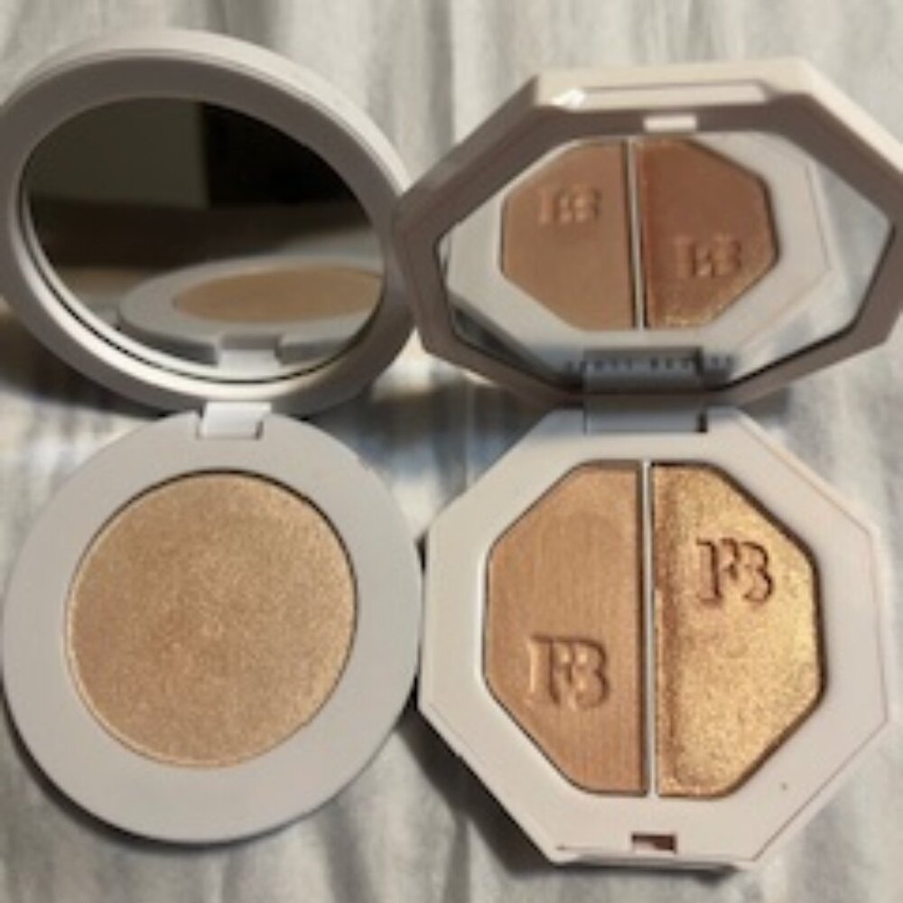 Almost New By Mario Soft Glow Highlighter in Pearl & Fenty Duo Highlighter
